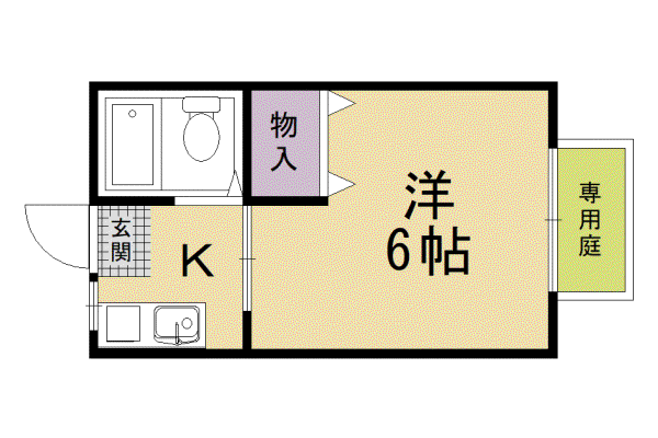 はるはな2(1K/1階)の間取り写真