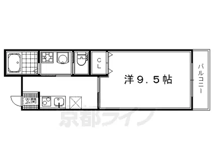 札幌市南北線 北１８条駅 徒歩8分 3階建 築10年(1K/1階)の間取り写真