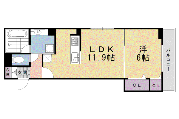 ピエトラ・セレーナ(1LDK/1階)の間取り写真