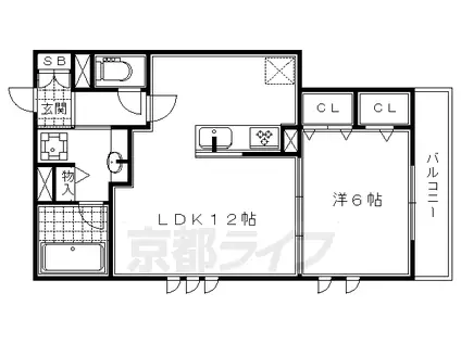 ピエトラ・セレーナ(1LDK/3階)の間取り写真