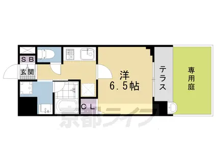 ベラジオ京都七条ウエスト(1K/1階)の間取り写真