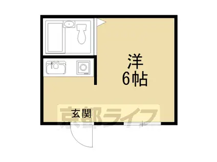 パイングローブ高辻(ワンルーム/3階)の間取り写真