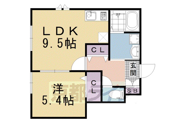 プリジェール馬塚(1LDK/1階)の間取り写真
