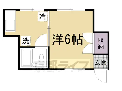 山陰本線 嵯峨嵐山駅 徒歩4分 3階建 築52年(1K/2階)の間取り写真