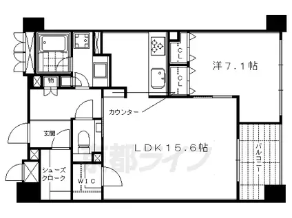 京都市烏丸線 四条駅(京都市営) 徒歩4分 10階建 築15年(1LDK/5階)の間取り写真