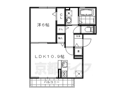 阪急電鉄京都線 京都河原町駅 徒歩3分 3階建 築14年(1LDK/1階)の間取り写真