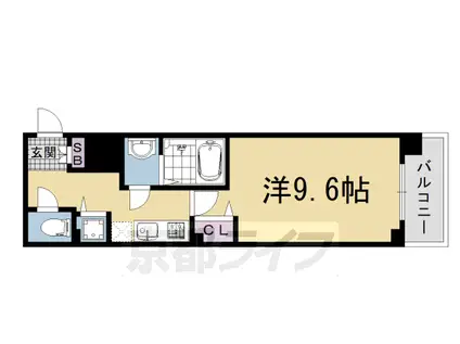 阪急電鉄京都線 大宮駅(京都) 徒歩7分 7階建 築13年(1K/5階)の間取り写真