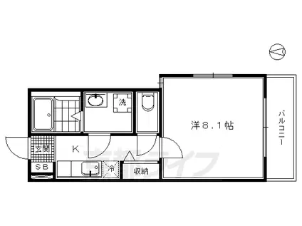 メゾン・アベイル(1K/3階)の間取り写真