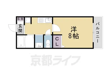 レーベン21(1K/1階)の間取り写真