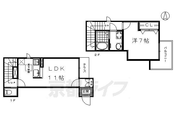 シャーメゾン花水木(1LDK/1階)の間取り写真