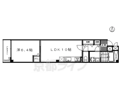 LE.佐女牛井(1LDK/2階)の間取り写真