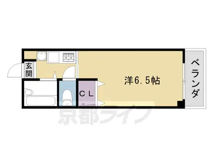 エバーグリーンヴィラ吉祥院(1K/4階)の間取り写真