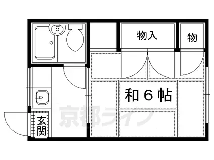たつみ荘3(1K/1階)の間取り写真