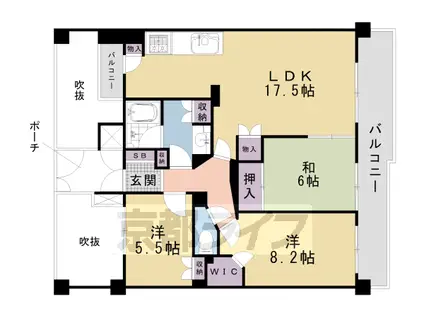ファミールグラン岡崎東山荘(3LDK/2階)の間取り写真