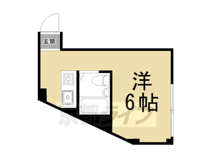 GRANDVALUE出町柳(ワンルーム/3階)の間取り写真