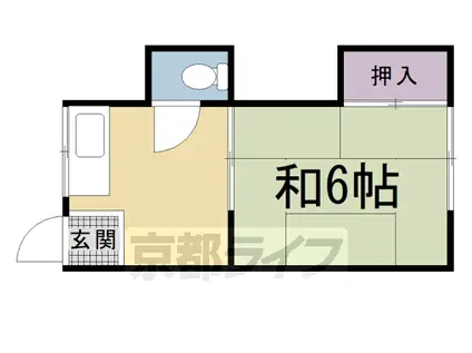 里ノ荘(1K/2階)の間取り写真