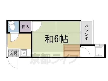 北白川ハイツ(1K/2階)の間取り写真