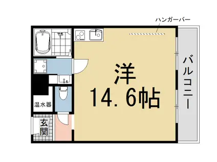 叡山電鉄 元田中駅 徒歩7分 4階建 築47年(ワンルーム/1階)の間取り写真