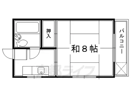 ふくながマンション(1K/1階)の間取り写真