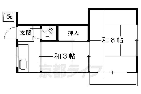 シェモア東久保田町(2K/3階)の間取り写真