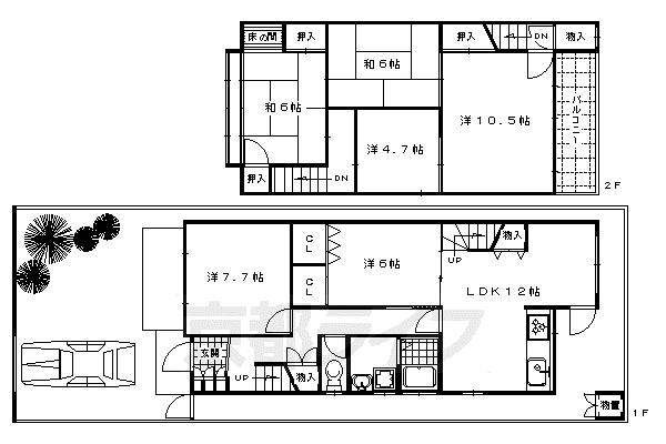 京都市烏丸線 北山駅(京都) 徒歩8分 2階建 築58年(6LDK)の間取り写真