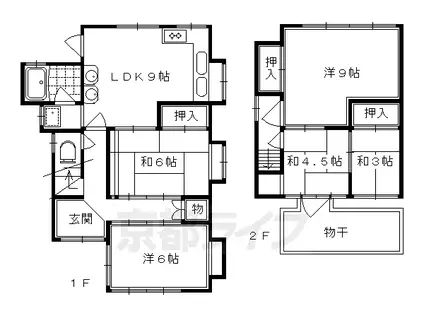 叡山電鉄 宝ケ池駅 徒歩5分 2階建 築55年(5LDK)の間取り写真