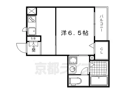 叡山電鉄 元田中駅 徒歩18分 2階建 築12年(1K/1階)の間取り写真