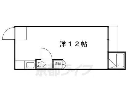 コーポ鴨(ワンルーム/1階)の間取り写真