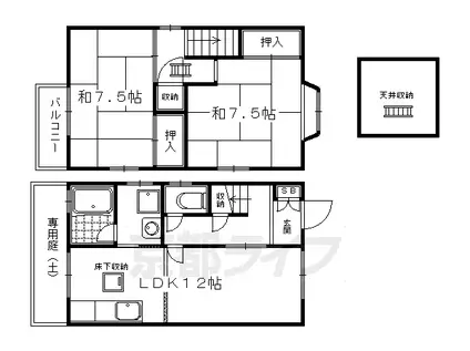 京阪電気鉄道鴨東線 出町柳駅 徒歩5分 1階建 築38年(2LDK)の間取り写真