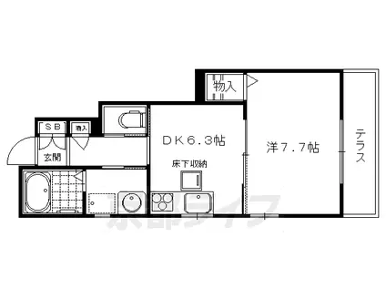 シャーメゾン桜木(1DK/1階)の間取り写真