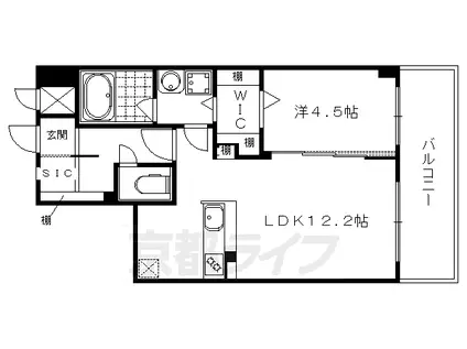 京阪電気鉄道鴨東線 出町柳駅 徒歩5分 5階建 築10年(1LDK/2階)の間取り写真