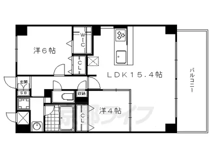 京阪電気鉄道鴨東線 神宮丸太町駅 徒歩20分 3階建 築10年(2LDK/1階)の間取り写真