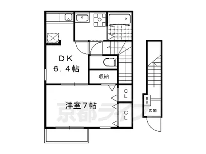 京阪電気鉄道鴨東線 出町柳駅 徒歩9分 2階建 築10年(1DK/2階)の間取り写真