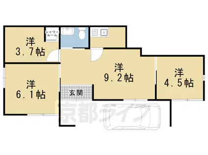 京都市烏丸線 北大路駅 徒歩7分 4階建 築12年(4K/1階)の間取り写真