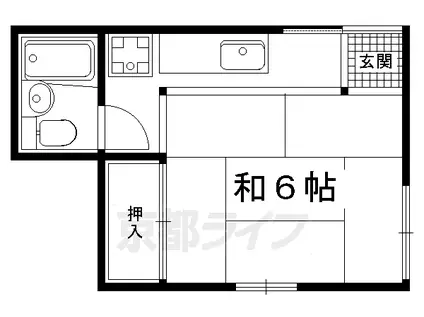 岡崎神宮荘(ワンルーム/2階)の間取り写真