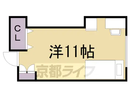 カーサミーア北白川(ワンルーム/2階)の間取り写真