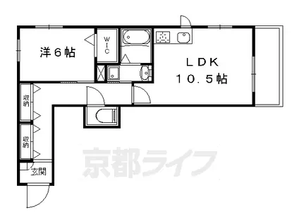 京阪電気鉄道鴨東線 出町柳駅 徒歩12分 3階建 築8年(1LDK/1階)の間取り写真