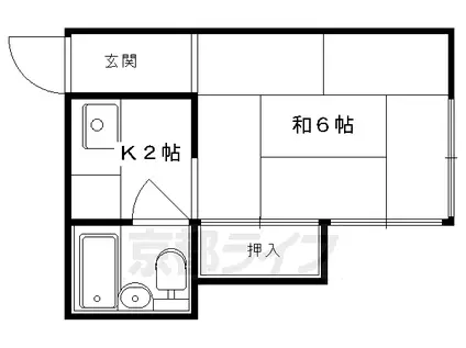 スプリングハウス(1K/1階)の間取り写真