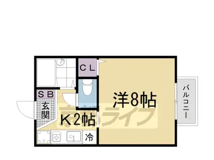 セジュールレイク(1K/1階)の間取り写真