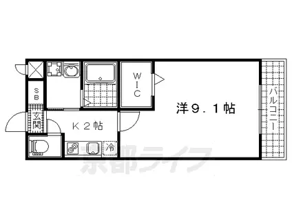 京都市東西線 醍醐駅(京都) 徒歩4分 5階建 築10年(1K/5階)の間取り写真