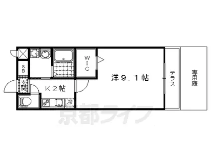A-MON醍醐(1K/1階)の間取り写真
