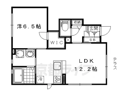 メゾン・ビオルネⅢ(1LDK/1階)の間取り写真