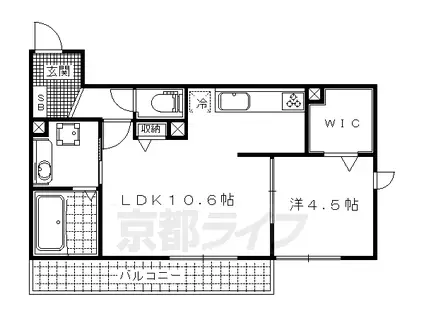 CHOUCHOUにおの浜(1LDK/1階)の間取り写真