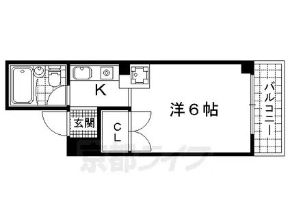 タクト21(1K/5階)の間取り写真