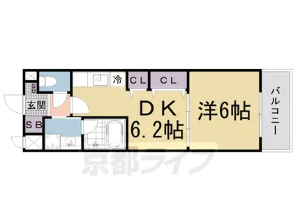 RADIER MARU.T(1DK/2階)の間取り写真