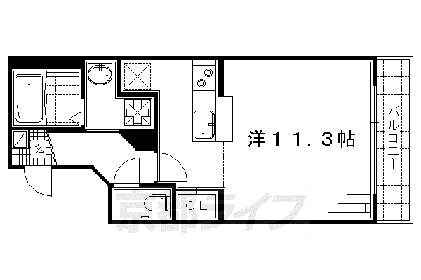 京阪電気鉄道京阪線 藤森駅 徒歩10分 4階建 築12年(1K/4階)の間取り写真