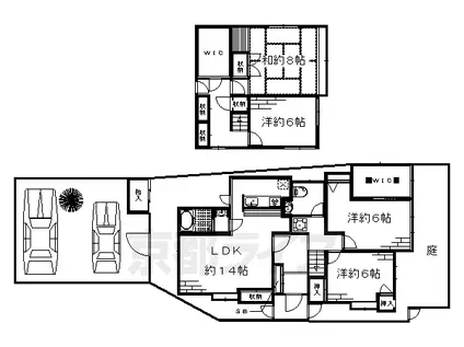 京阪電気鉄道京阪線 藤森駅 徒歩2分 2階建 築67年(4LDK)の間取り写真