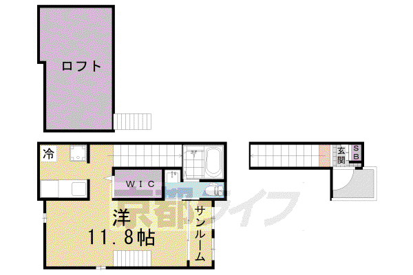 近鉄京都線 伏見駅(京都) 徒歩25分 2階建 築11年(ワンルーム/2階)の間取り写真