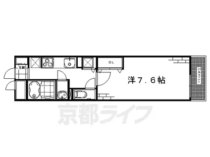 京阪電気鉄道京阪線 伏見桃山駅 徒歩23分 3階建 築11年(1K/1階)の間取り写真