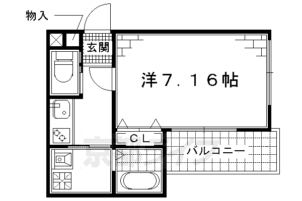 京阪電気鉄道京阪線 龍谷大前深草駅 徒歩6分 3階建 築10年(1K/3階)の間取り写真